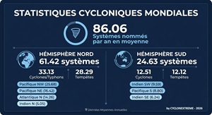 STATISTIQUES  CYCLONIQUES MONDIALES